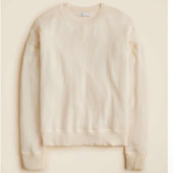 J. Crew Oversized crewneck sweatshirt in merino wool - Picture 1 of 12